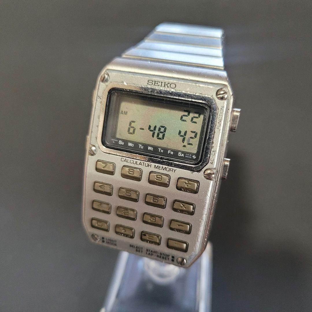 Seiko C515-5000 Data Bank Calculator Watch Vintage Used 80s