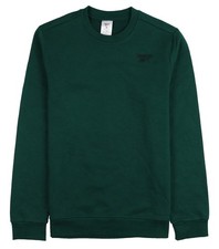 REEBOK Identity Small Logo Fleece Pullover Sweatshirt sz M Medium Green