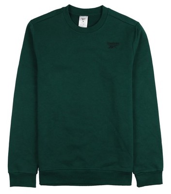 REEBOK Identity Small Logo Fleece Pullover Sweatshirt sz M Medium Green