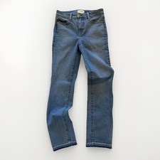 L’agence Womens Jeans Sz 25 Straight Leg Raw Hem Made In USA Cotton Stretch