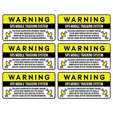 6pc GPS Tracking Anti Theft Stickers for Cars  GPS Tracker Decals for