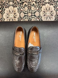 Cerruti Bespoke Leather Italy Hexagon‎ Pattern Loafers Dress Shoes Men’s 10.5 Cerruti Men Shoes | eBay main image 3