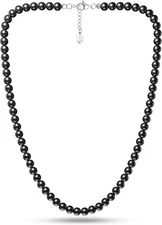 MagnetRX Magnetic Hematite Stones Necklace Ultra Strength Magnetic 18 Inches