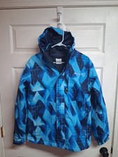 COLUMBIA OmniTech Interchange JACKET Youth XL Blue Geometric Read Description