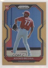 2021 Panini Prizm Neon Orange Prizm 70/100 Adonis Medina #56 2qw