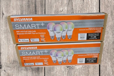(8) SYLVANIA SMART+ ZigBee Light Bulb LED Full Color Adjustable Works w/ Alexa