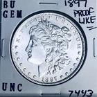 1897 BU GEM MORGAN SILVER DOLLAR UNC MS+++ U.S. MINT RARE COIN 7443