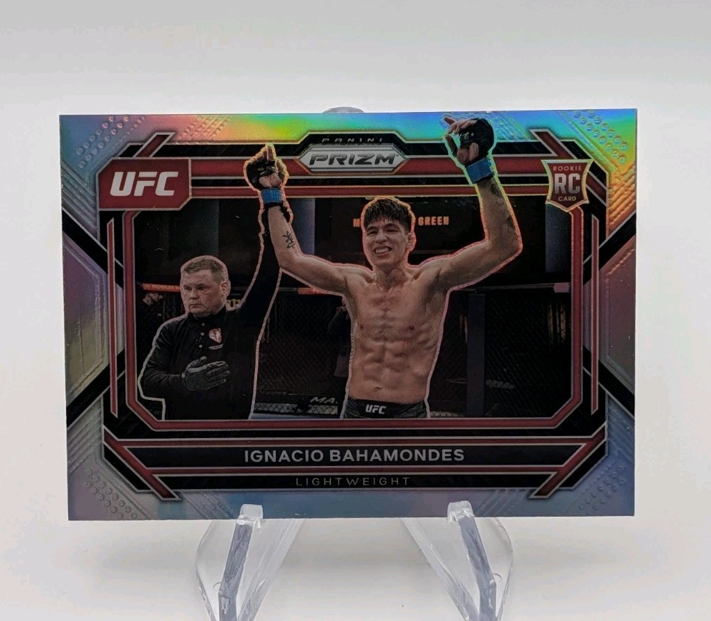 Ignacio Bahamondes 2023 Panini Prizm UFC Silver Holo RC SP #62 Lightweight