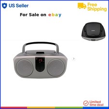 Portable CD Player Boombox AM/FM Radio Aux In Stereo Speakers Battery Powered