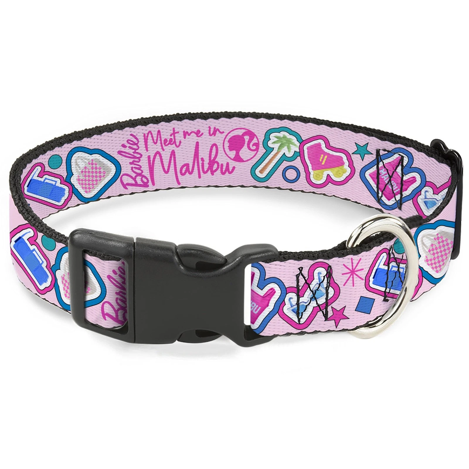 Mattel Pet Collar, Dog Collar Plastic Buckle, Barbie Meet Me in Malibu Icons Col