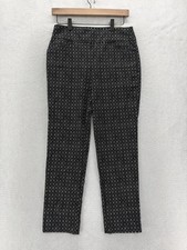 Chico's Perfect Stretch Josie Slim Ankle Pants Womens 00 Black Geo Print Career