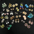 Costume Jewelry Stud Earring Lot of 33 pairs Vintage Modern
