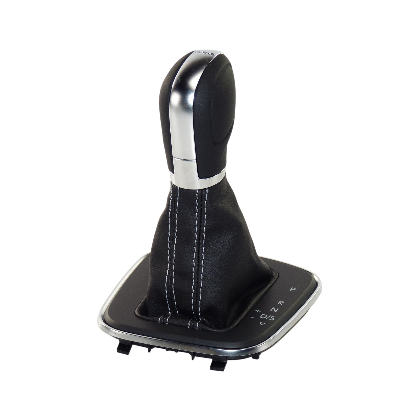 VW Polo 6C RHD 7-speed DSG gear knob and gaiter black stitching grey 6C2713203A