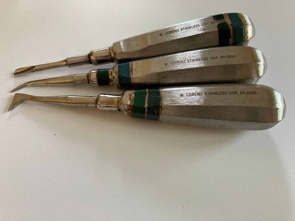 Lot Of 3 W.Lorenz Microfixation,Cryer Dental Elevator Lot Of 3 W.Lorenz Microfixation,Cryer Dental Elevator