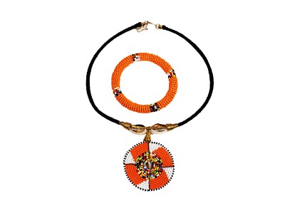 DC1 AFRICAN ETHNIC TRIBAL COWRIE NECKLACE TTV
