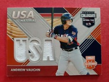 ANDREW VAUGHN 2020 ELITE EXTRA MATERIALS USA MATERIAL #'D 82/199. JERSEY. NEW