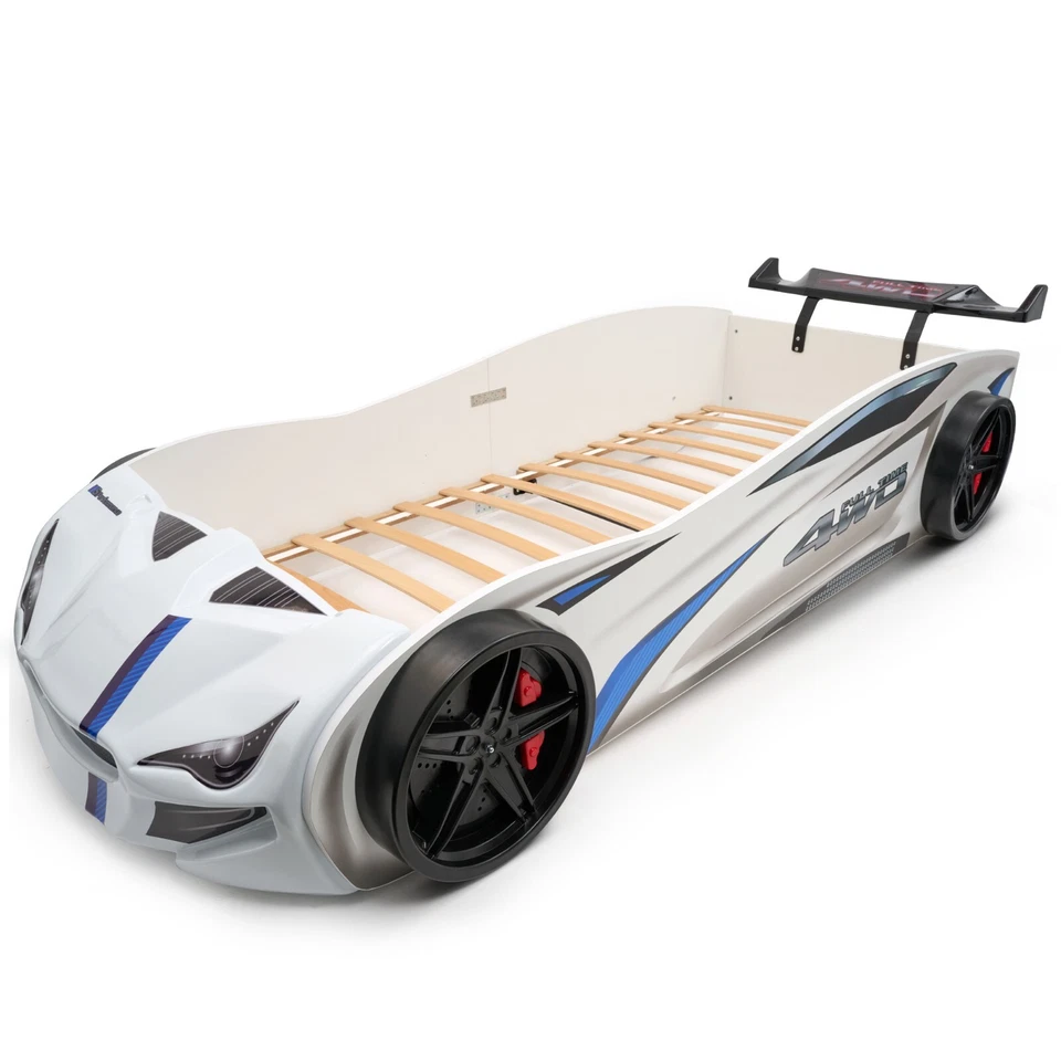 MARQA Autobett 90x200 Kinderbett Rennwagenbett Polizeiautobett  inkl.Rollrost - Bild 4 von 4