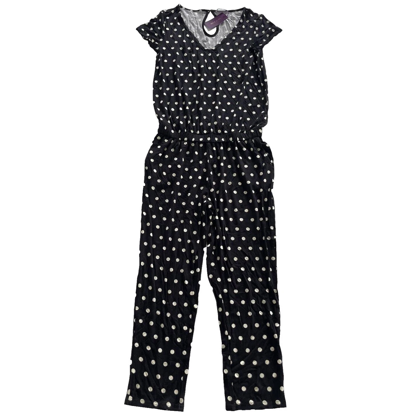 Viscosa Mono Polka Dot Jumpsuits & Rompers for Women
