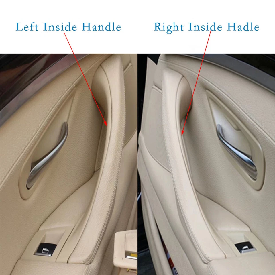 7PCS Inside Pull Handles & Window Panel Black Trims For BMW 5 Series 10-17 LHD - Image 2 of 4