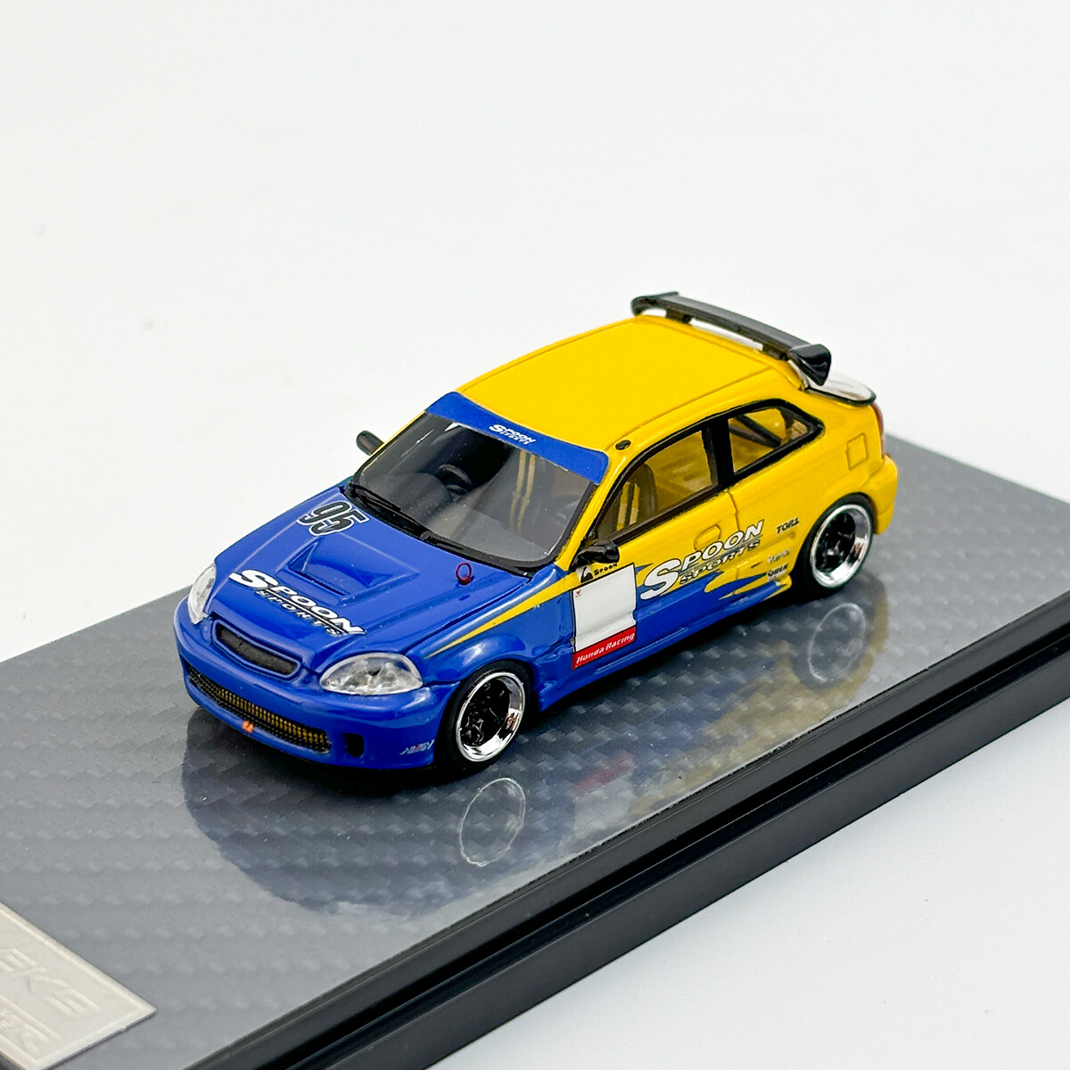 For NA 1:64 Scale Yellow Spoon #95 Type R EK9 Sports Diecast Resin