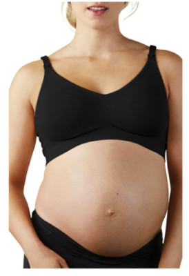 NWOT Bravado Black Size S Body Silk V-Neck Maternity Nursing Bra Bralette 1401