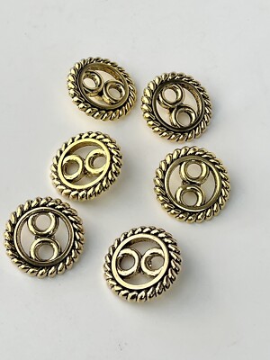 7 x Goldknöpfe mit Schaft 3 cm 30 mm Jacke Mantel Kleider Strickjacke. Ref41a