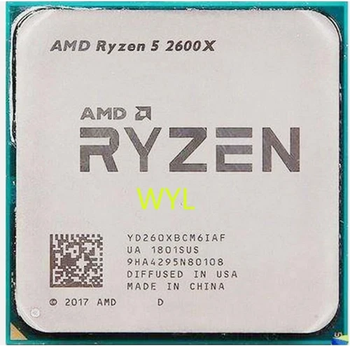 AMD Ryzen 5 2600X 6-core 12Thr 3.6GHz 95W socket AM4 R5-2600X CPU processor