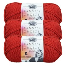  3 Pack Lion Brand Yarn 860-133J Vanna's Choice Yarn, Brick