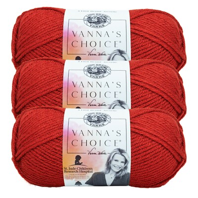 (3 Pack) Lion Brand Yarn 860-133J Vanna's Choice Yarn, Brick