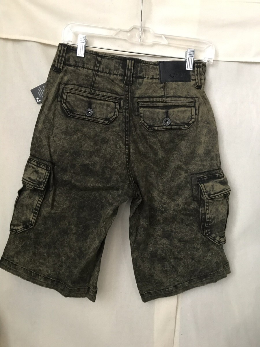 XXX RUDE OLIVE BLACK WASH CARGO SHORT HOT TOPIC.SOLD OUT STYLE! NEW W/TAGS! S 26 View 6