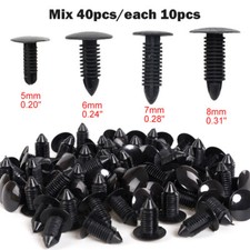 40x Car Body Push Pin Rivet Trim Panel Fastener Clip Moulding Assortment Plastic