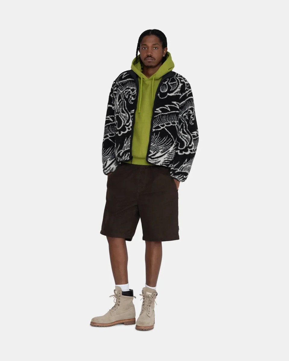 Stussy DRAGON SHERPA JACKET Holiday 2022 Reversible - Black Stussy DRAGON SHERPA JACKET Holiday 2022 Reversible - Black