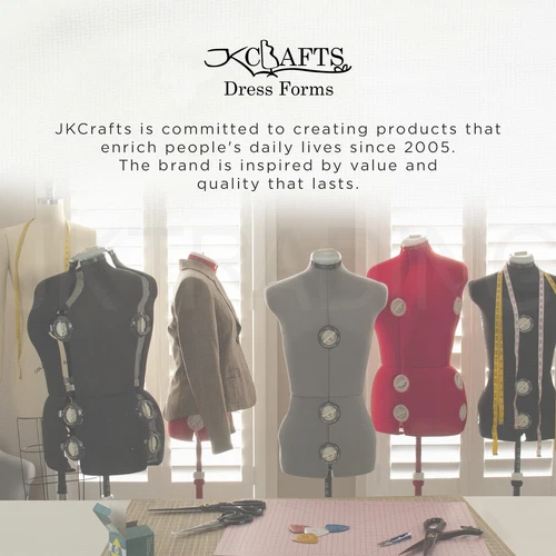 JKCrafts 8Parts SZ8-14 Adjustable Dressmakers Dummy Model Mannequin Sewing GREY - Picture 7 of 9