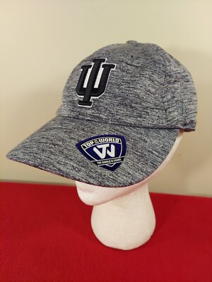 Indiana University IU Top Of The World Strapback Hat Black White NEW