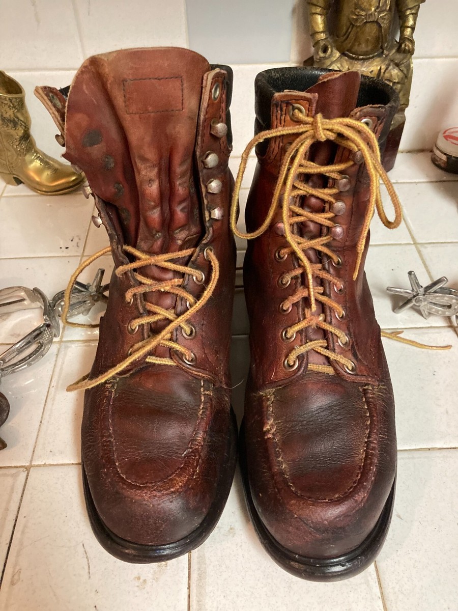 Red Wing Vintage Soft Toe OXBLOOD RED LEATHER LACE UP Cork  display picture 3