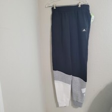 NEW Adidas Primegreen Large 14/16 sweatpants sweats elastic waist tapered Fleece
