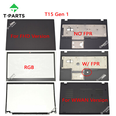 T15 Gen 1 Lcd Back Cover/Bezel/Frame/Palmrest/Base Cover Lot for Lenovo Thinkpad