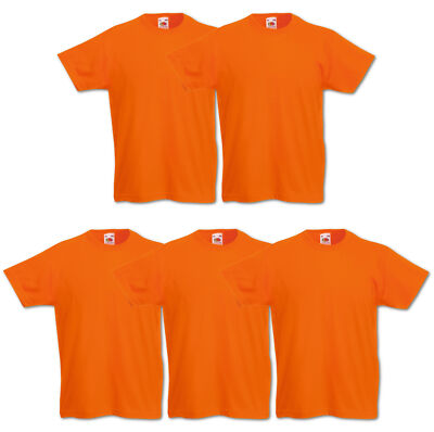 5er Fruit of the Loom Kinder T-Shirt Valueweight Shirt 104 116 128 140 152 164