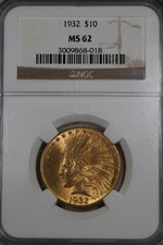1932  10.00  NGC MS 62   INDIAN HEAD Ten Dollar Liberty Gold Piece