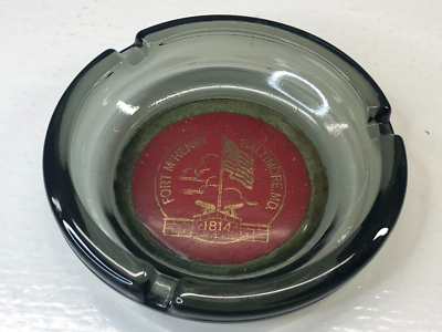 #ad Vintage Baltimore Maryland Fort McHenry Souvenir Glass ashtray 1814 $14.95