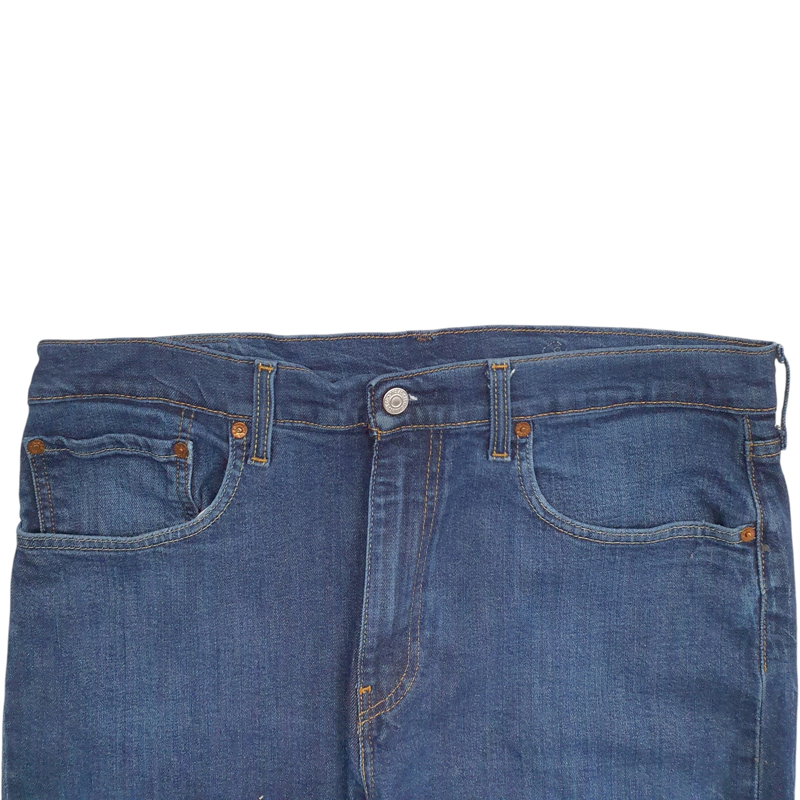 LEVIS 502 Jeans Regular Taper Fit Blue Denim Trousers Mens W36 L32 image 2