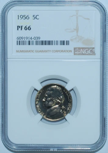 1956 NGC PR66 Jefferson Nickel