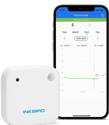  Inkbird Wireless Thermometer with Humidity and Temperature Monitor, IBS-TH2..