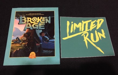 Broken Age Limited Run Games Post Card + Sticker - Rare Lot