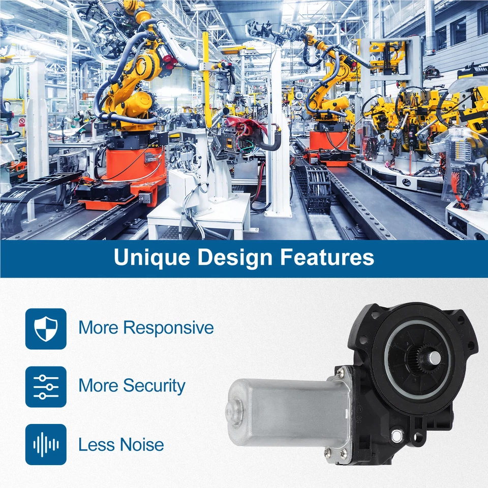 For 2011 Ram Dakota Cab Pickup Pair Rear Left Right Window Regulator with Motor - Image 4 of 4