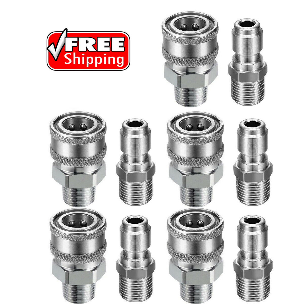 10pcs Pressure Washer Adapter Set, Quick Connect Kit, 3/8&rsquo;