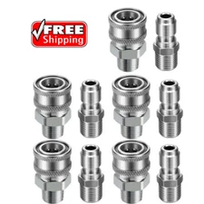10pcs Pressure Washer Adapter Set, Quick Connect Kit, 3/8’’ Male Thread Fitting