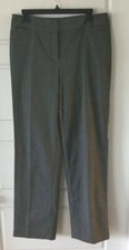 Liz Claiborne Audra Womens Plaid Dark Gray Dress Pants Trouser Size 8 Career