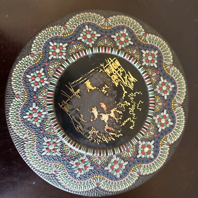 Vintage Designed By Daher, Long Island New York Tin Floral Made in