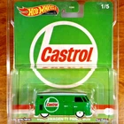 Hot Wheels Premium Pop Culture Vintage Oil Castrol Volkswagen T1 Panel Bus Green